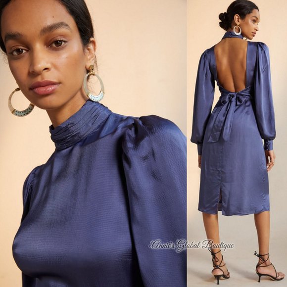 RARE NWT ANTHROPOLOGIE HUTCH Open-Back Midi Dress. Halter Neck. Size 2 - Picture 3 of 16